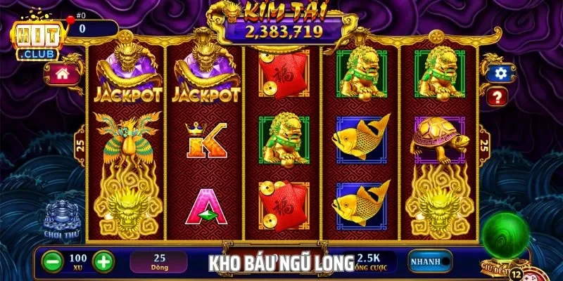 Kho báu Ngũ Long là game Nổ Hũ có nhiều biểu tượng thắng Kho báu Ngũ Long là game Nổ Hũ có nhiều biểu tượng thắng